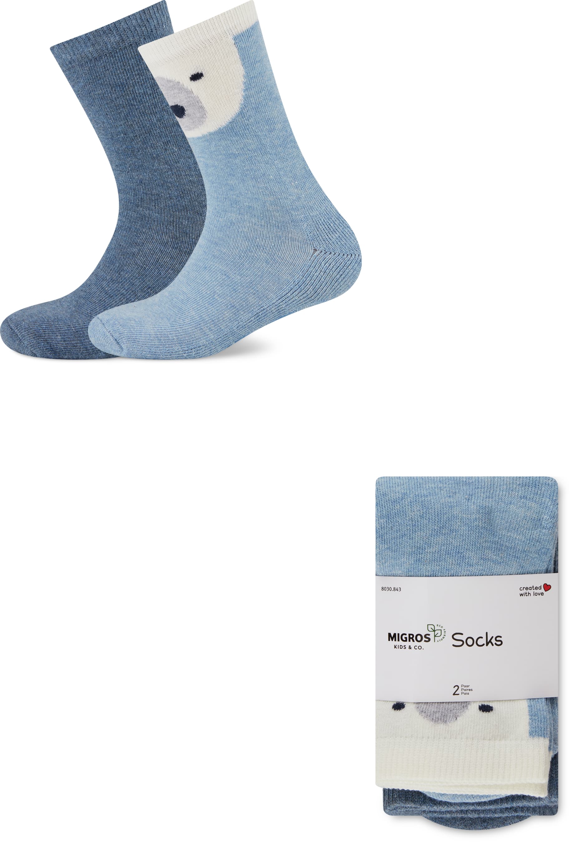 Kinder Antirutsch Socken Bio Cotton, Duopack, antirutsch
